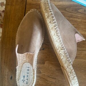 Manebi Suede Espadrille Slip-Ons